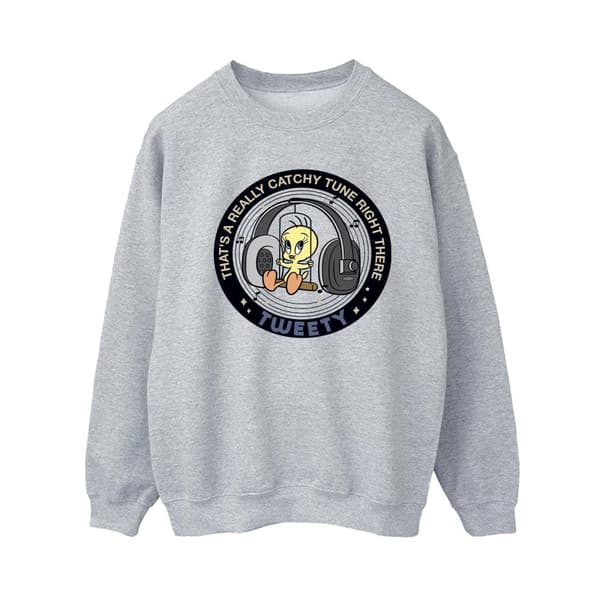 Looney Tunes Dam/Tjej Tweety Catchy Tune Sweatshirt Sports Grey M