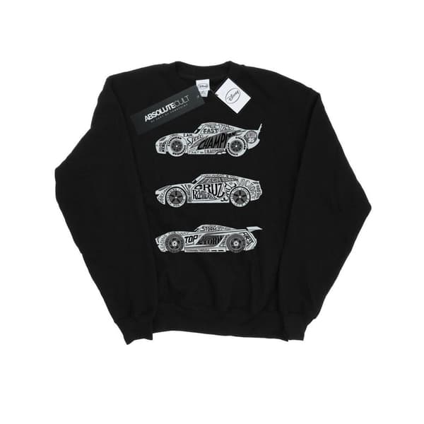 Disney Mens Cars Text Racers Sweatshirt