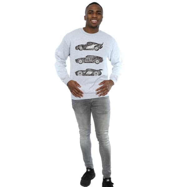 Disney Mens Cars Text Racers Sweatshirt