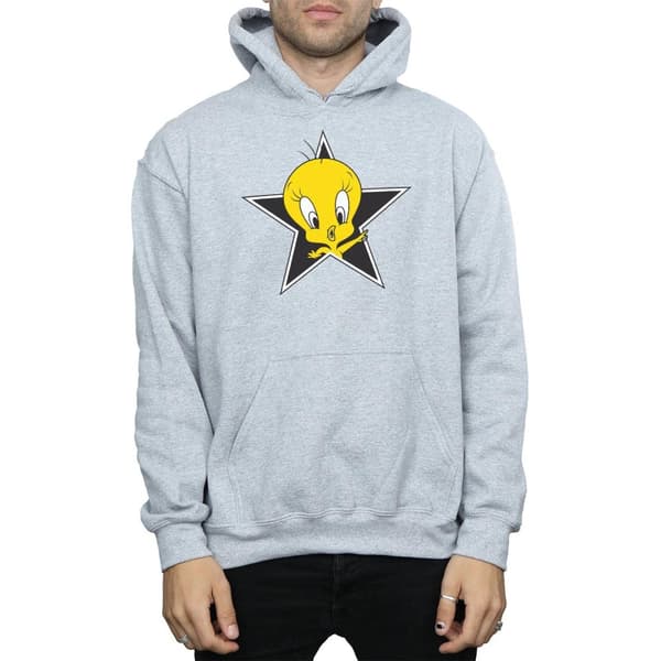 Looney Tunes Mens Tweety Pie Star Hoodie