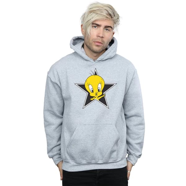 Looney Tunes Mens Tweety Pie Star Hoodie