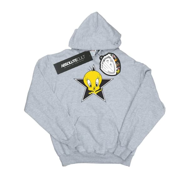 Looney Tunes Mens Tweety Pie Star Hoodie
