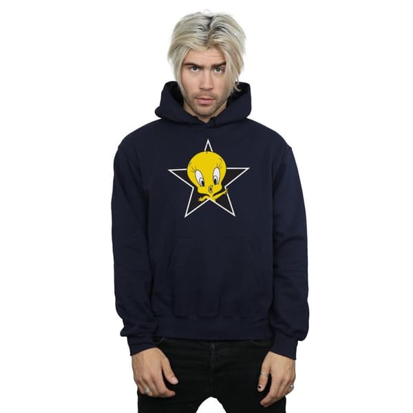 Looney Tunes Mens Tweety Pie Star Hoodie