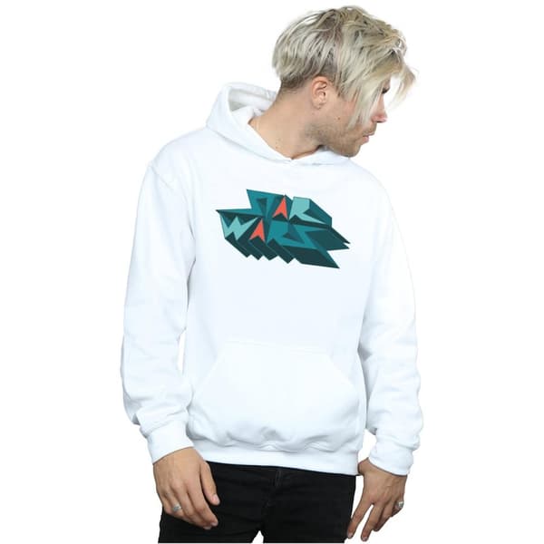 Star Wars Mens Edgy Block Logo Hoodie