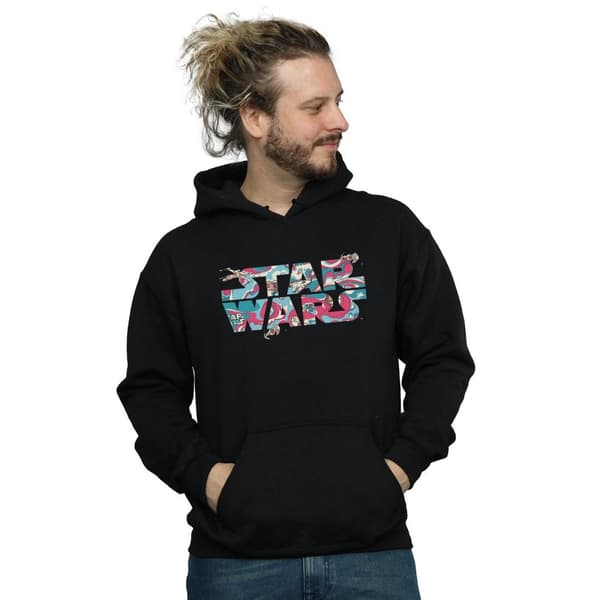 Star Wars Mens Wavy Ship Logo Hoodie