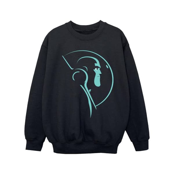 Disney Girls Lightyear Space Helmet Stare Sweatshirt Black 3-4 Years