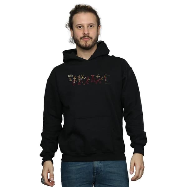 Looney Tunes Mens Wile E Coyote Colour Code Hoodie