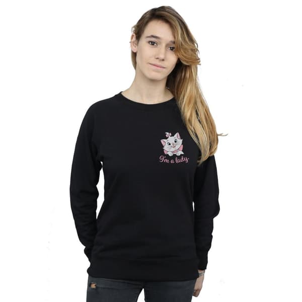 Disney Womens/Ladies Aristocats Marie I´m A Lady Breast Print Sweatshirt