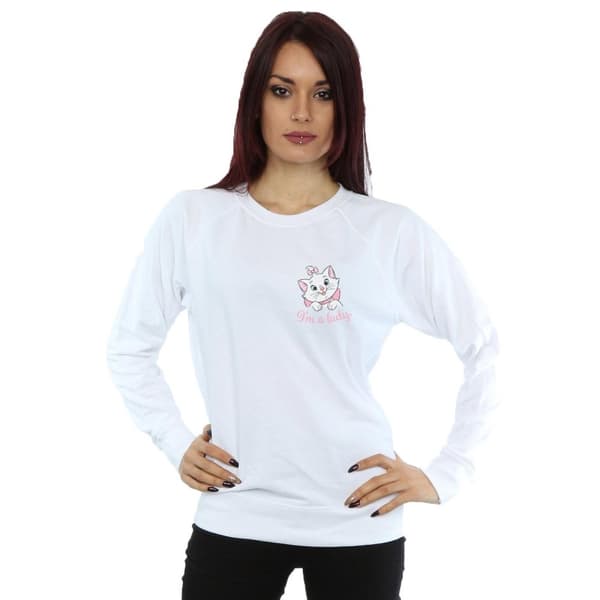Disney Womens/Ladies Aristocats Marie I´m A Lady Breast Print Sweatshirt