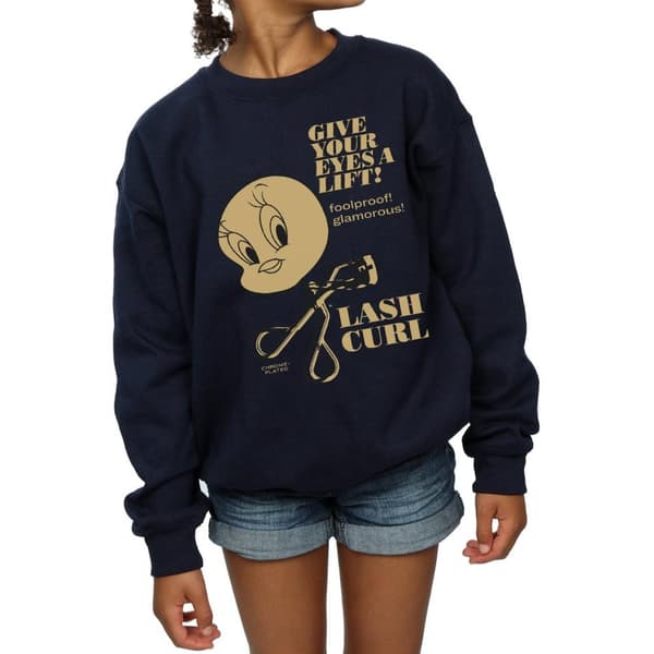 Looney Tunes Girls Tweety Pie Lash Curl Sweatshirt