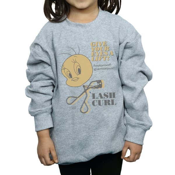 Looney Tunes Girls Tweety Pie Lash Curl Sweatshirt