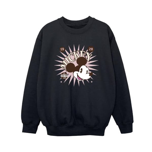 Disney Boys Mickey Mouse Vintage Leads Them All Sweatshirt