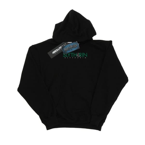 Harry Potter Mens Slytherin Text Hoodie