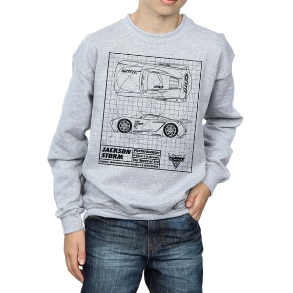 Disney Pojkar Cars Jackson Storm Blueprint Sweatshirt