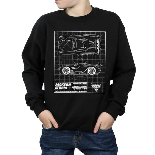 Disney Pojkar Cars Jackson Storm Blueprint Sweatshirt