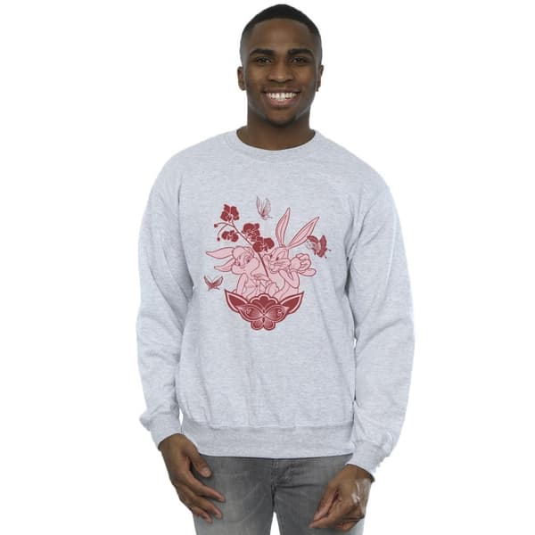 Looney Tunes Mens Bugs Bunny And Lola Sweatshirt