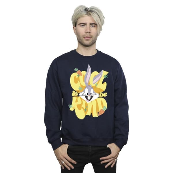 Looney Tunes Mens Bugs Cool To Be Kind Sweatshirt