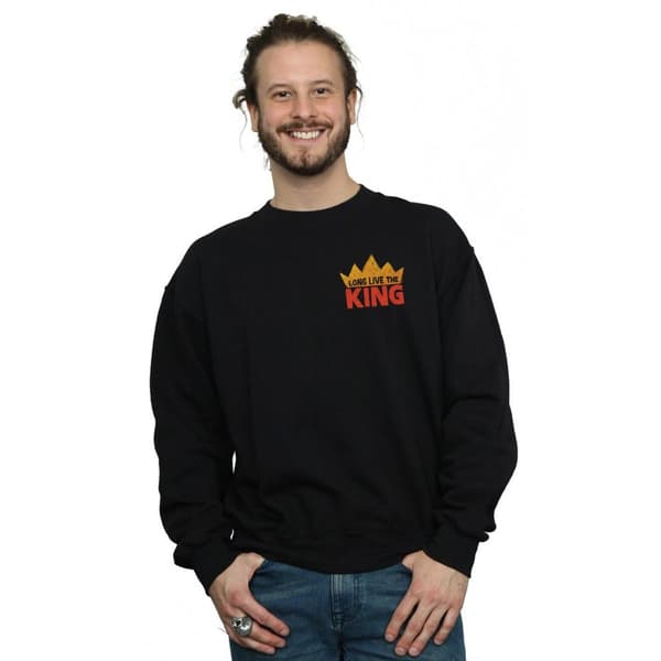 Disney Mens The Lion King Movie Long Live Breast Sweatshirt med brösttryck
