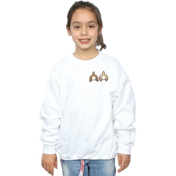 Disney Sweatshirt med brösttryck på baksidan för flickor Chip N Dale