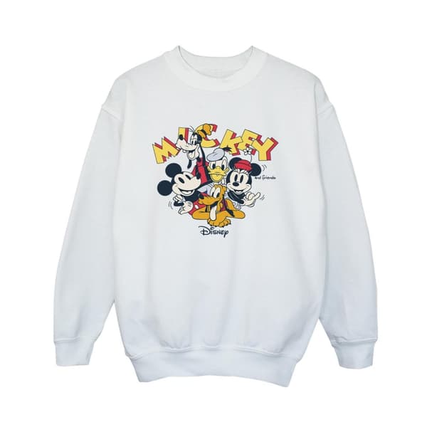 Disney Pojkar Musse Pigg Grupp Sweatshirt White 12-13 Years