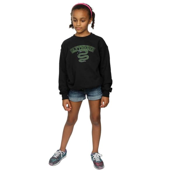 Harry Potter Girls Slytherin Sport Emblem Sweatshirt