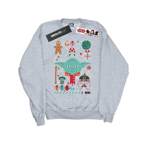 Star Wars Boys Yoda Christmas Sweatshirt