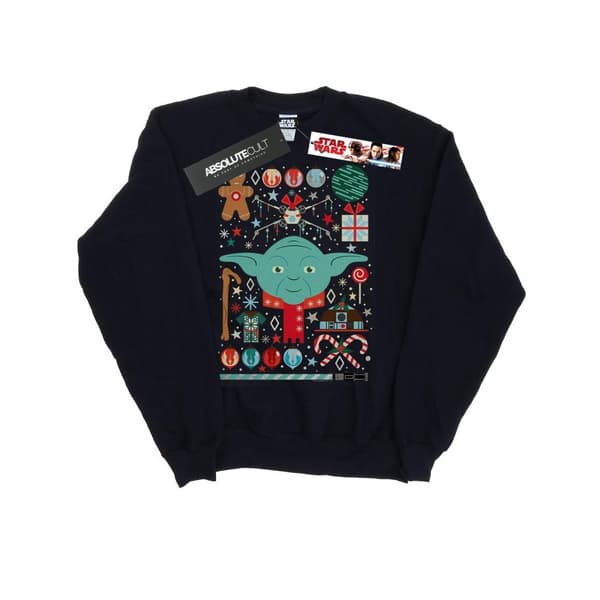 Star Wars Boys Yoda Christmas Sweatshirt