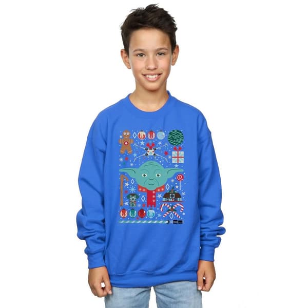 Star Wars Boys Yoda Christmas Sweatshirt