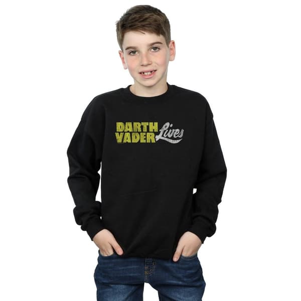 Star Wars Boys Darth Vader Lives Logo Sweatshirt