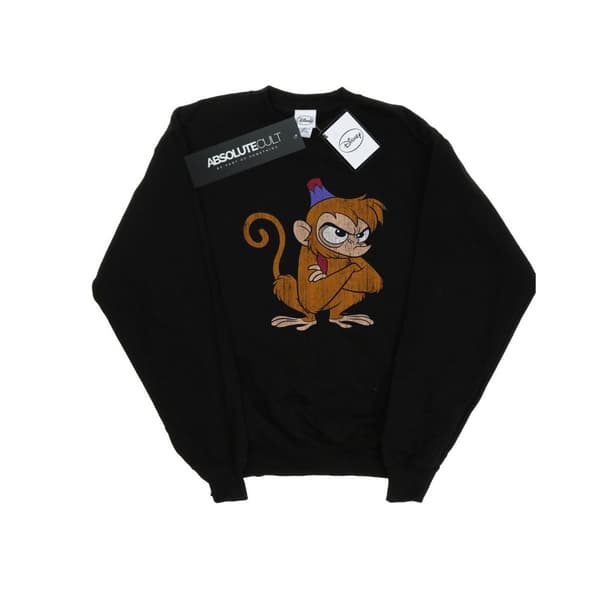 Disney Girls Aladdin Classic Angry Abu Sweatshirt Black 9-11 Years