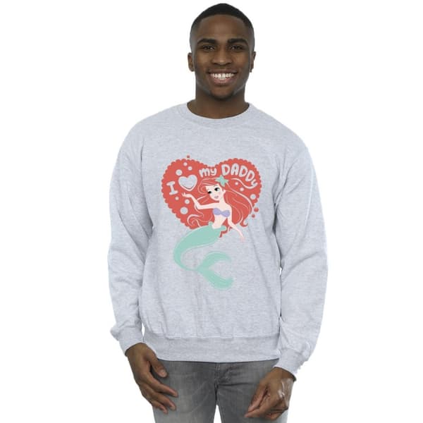 Disney Mens The Little Mermaid Love Daddy Sweatshirt