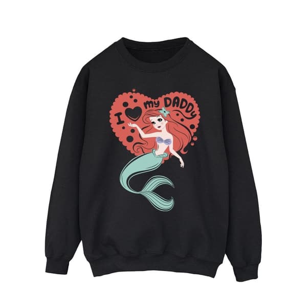 Disney Mens The Little Mermaid Love Daddy Sweatshirt Black XL