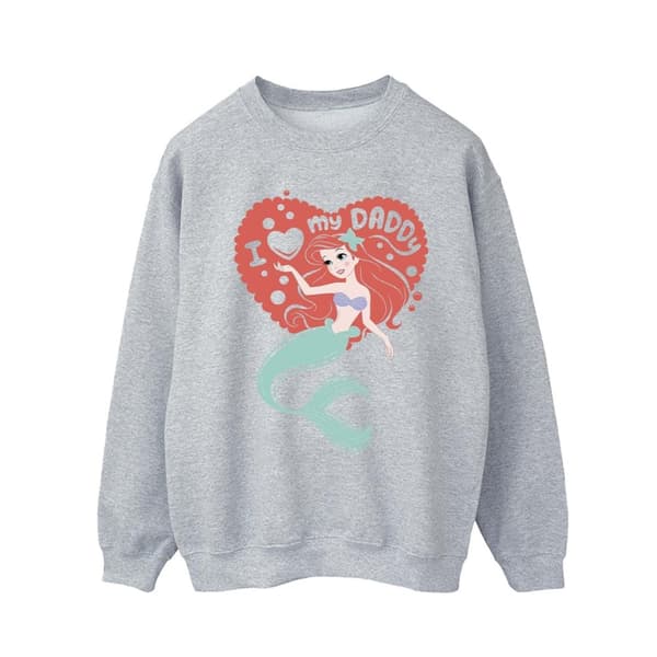 Disney Mens The Little Mermaid Love Daddy Sweatshirt