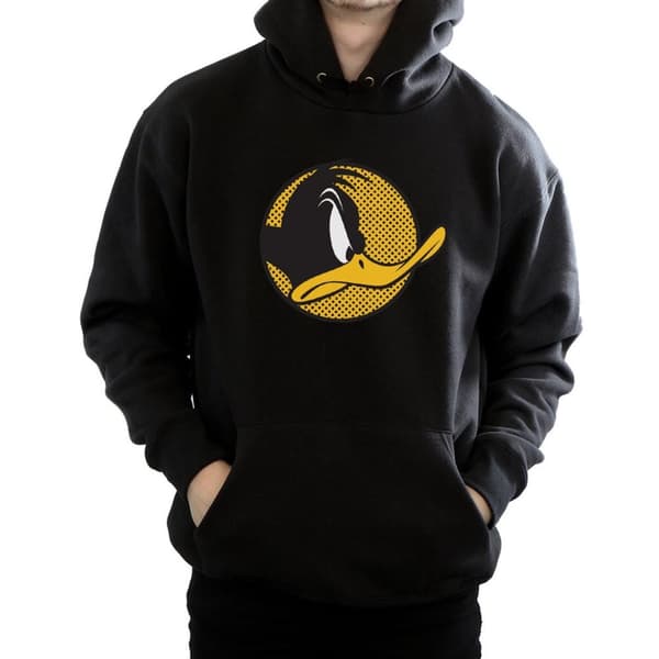 Looney Tunes Daffy Duck - Huvtröja med prickig profil för herrar