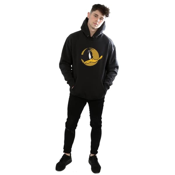 Looney Tunes Daffy Duck - Huvtröja med prickig profil för herrar