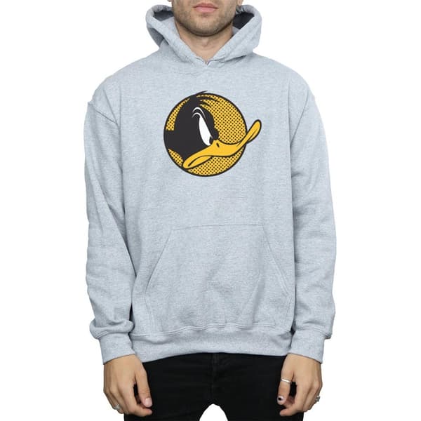 Looney Tunes Daffy Duck - Huvtröja med prickig profil för herrar