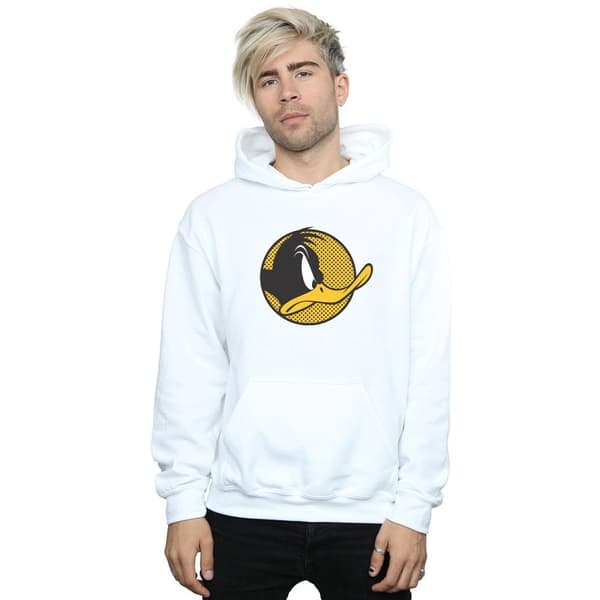 Looney Tunes Daffy Duck - Huvtröja med prickig profil för herrar