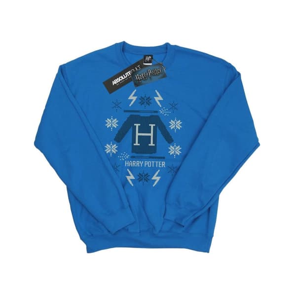 Harry Potter Stickad jultröja för herrar Royal Blue L