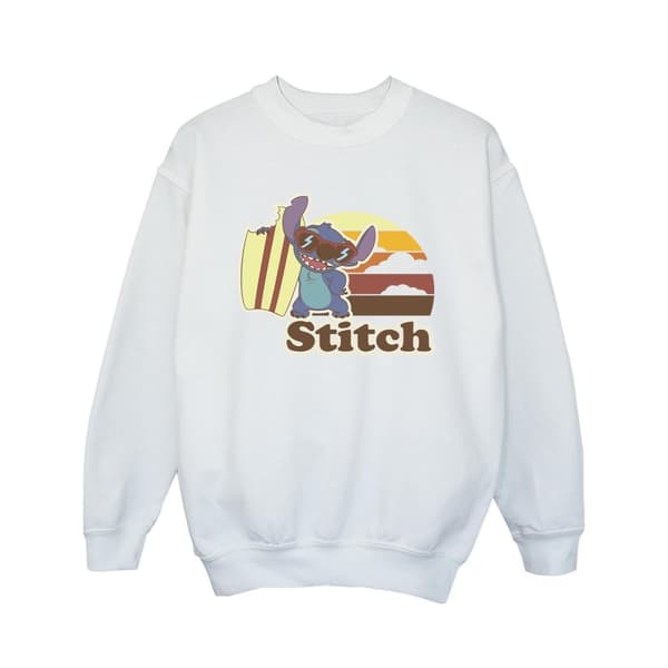 Disney Lilo And Stitch Bitten Surfboard-tröja för flickor White 7-8 Years