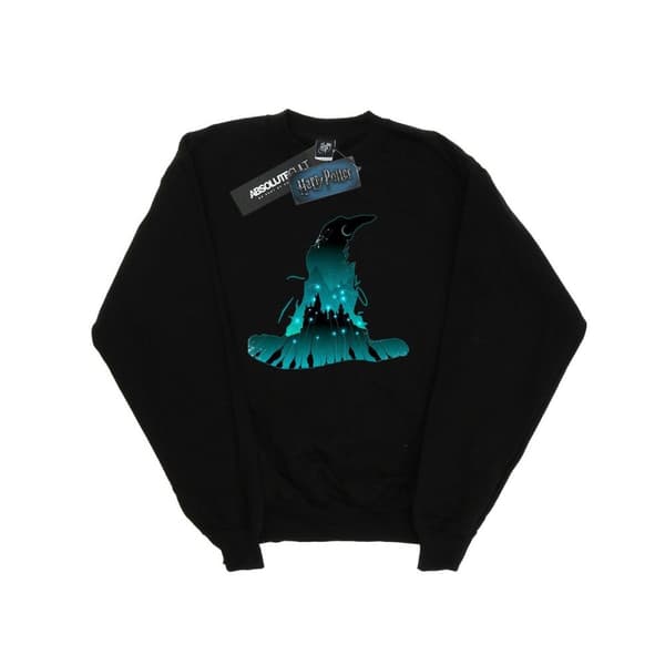Harry Potter Girls Hogwarts Silhouette Sweatshirt Black 7-8 Years