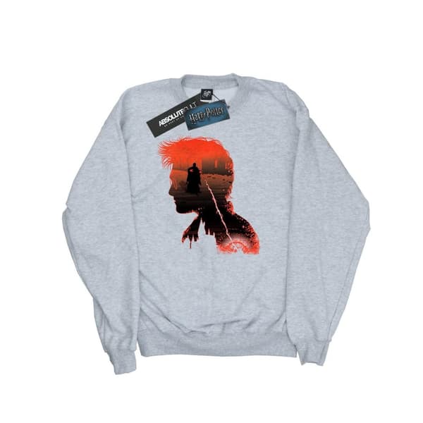 Harry Potter Boys Battle Silhouette Sweatshirt Sports Grey 9-11 Years