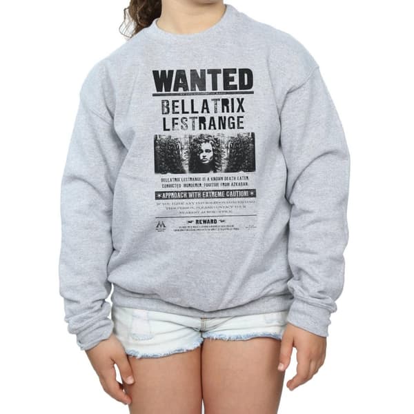 Harry Potter Girls Bellatrix Lestrange Wanted Sweatshirt