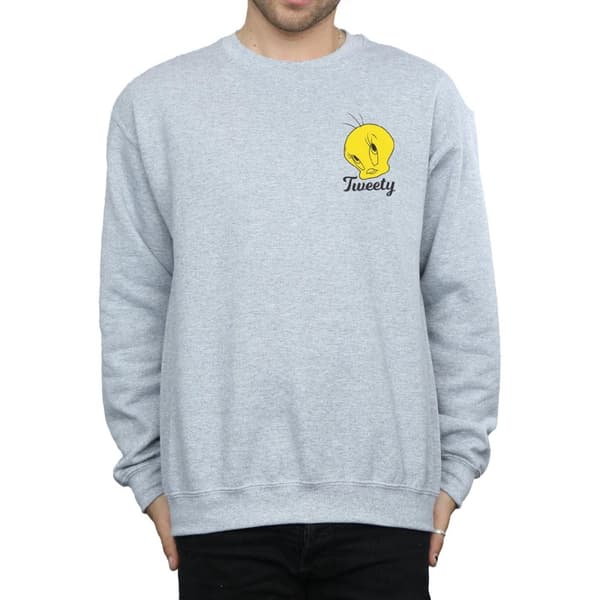Looney Tunes Mens Tweety Pie Head Sweatshirt