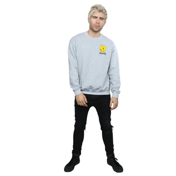 Looney Tunes Mens Tweety Pie Head Sweatshirt