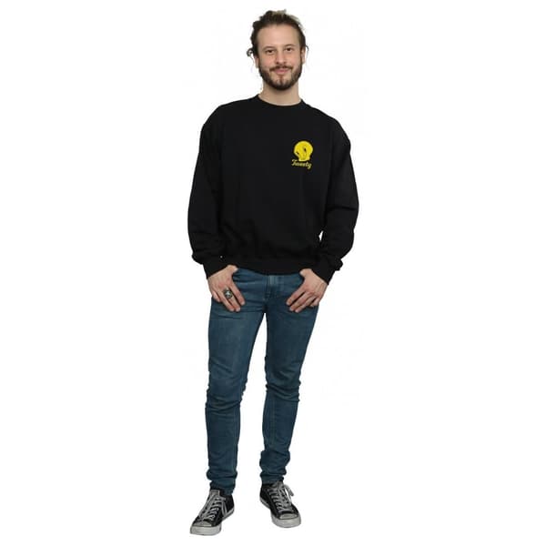 Looney Tunes Mens Tweety Pie Head Sweatshirt