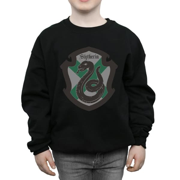 Harry Potter Boys Slytherin Crest Flat Sweatshirt