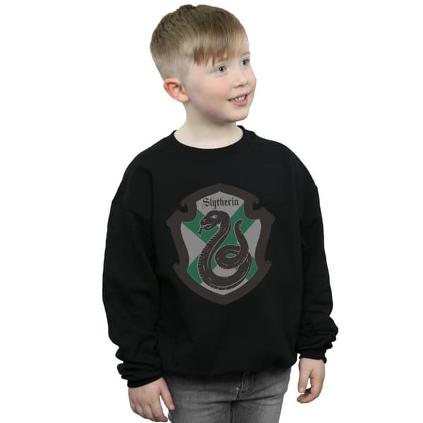Harry Potter Boys Slytherin Crest Flat Sweatshirt