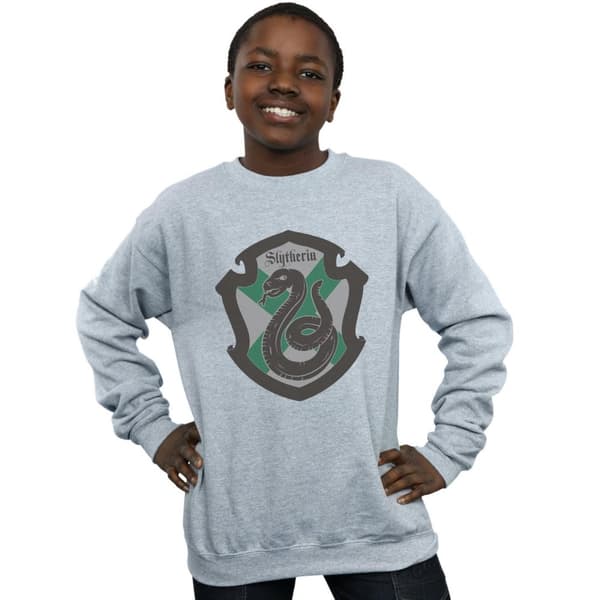 Harry Potter Boys Slytherin Crest Flat Sweatshirt