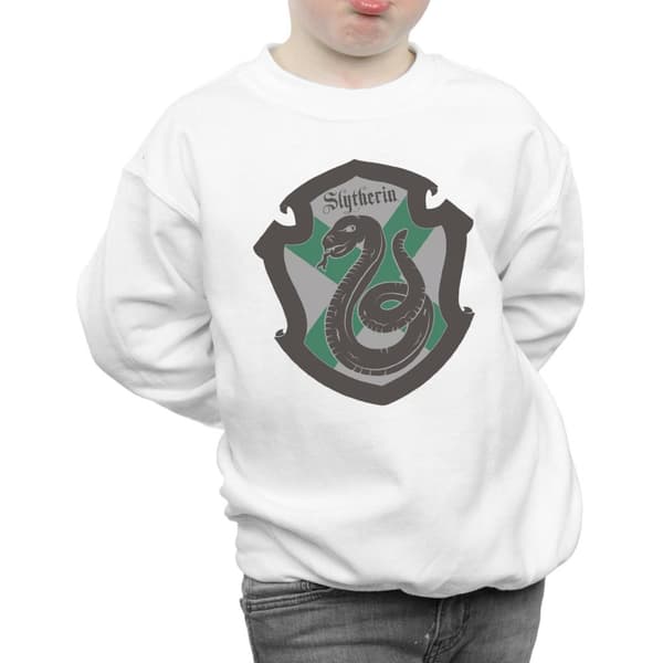 Harry Potter Boys Slytherin Crest Flat Sweatshirt