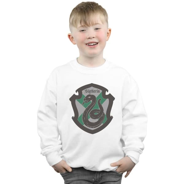 Harry Potter Boys Slytherin Crest Flat Sweatshirt